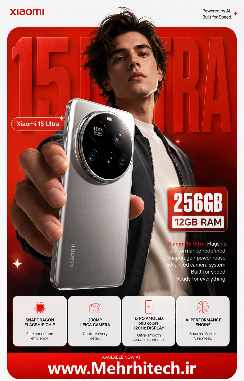 گوشی موبایل شیائومی مدل Xiaomi 15 Ultra ظرفیت 256 گیگابایت رم 12 گیگابایت