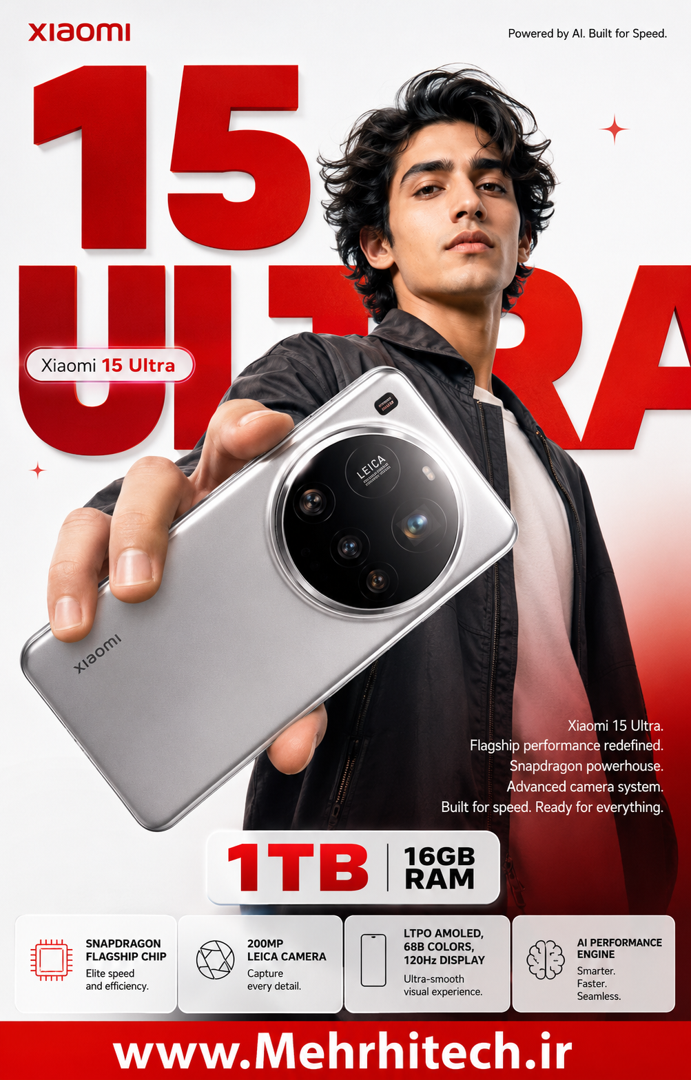 گوشی موبایل شیائومی مدل Xiaomi 15 Ultra ظرفیت 1 ترابایت رم 16 گیگابایت