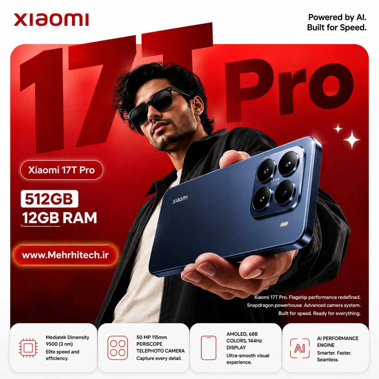 گوشی موبایل شیائومی مدل Xiaomi 17T Pro ظرفیت 512 گیگابایت رم 12 گیگابایت