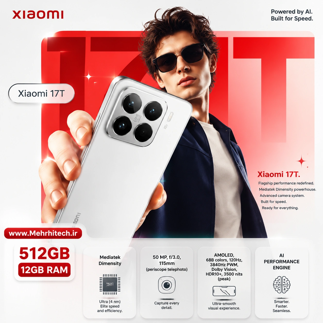 گوشی موبایل شیائومی مدل Xiaomi 17T ظرفیت 512 گیگابایت رم 12 گیگابایت