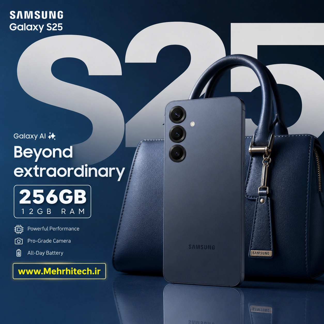 گوشی موبایل سامسونگ مدل Galaxy S25 دو سیم کارت ظرفیت 256 گیگابایت و رم 12 گیگابایت