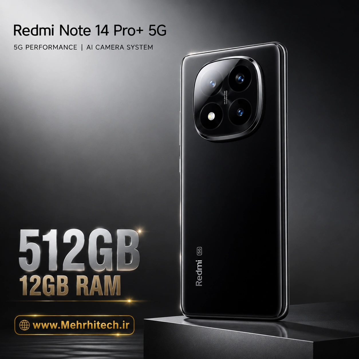 گوشی موبایل شیائومی مدل Redmi Note 14 Pro+ 5G ظرفیت 512 گیگابایت رم 12 گیگابایت
