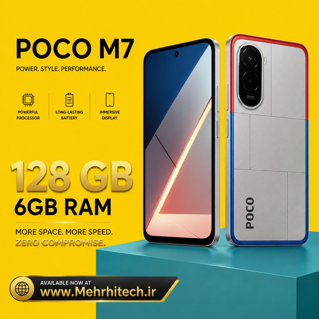 گوشی موبایل شیائومی مدل Poco M7 ظرفیت 128 گیگابایت رم 6 گیگابایت