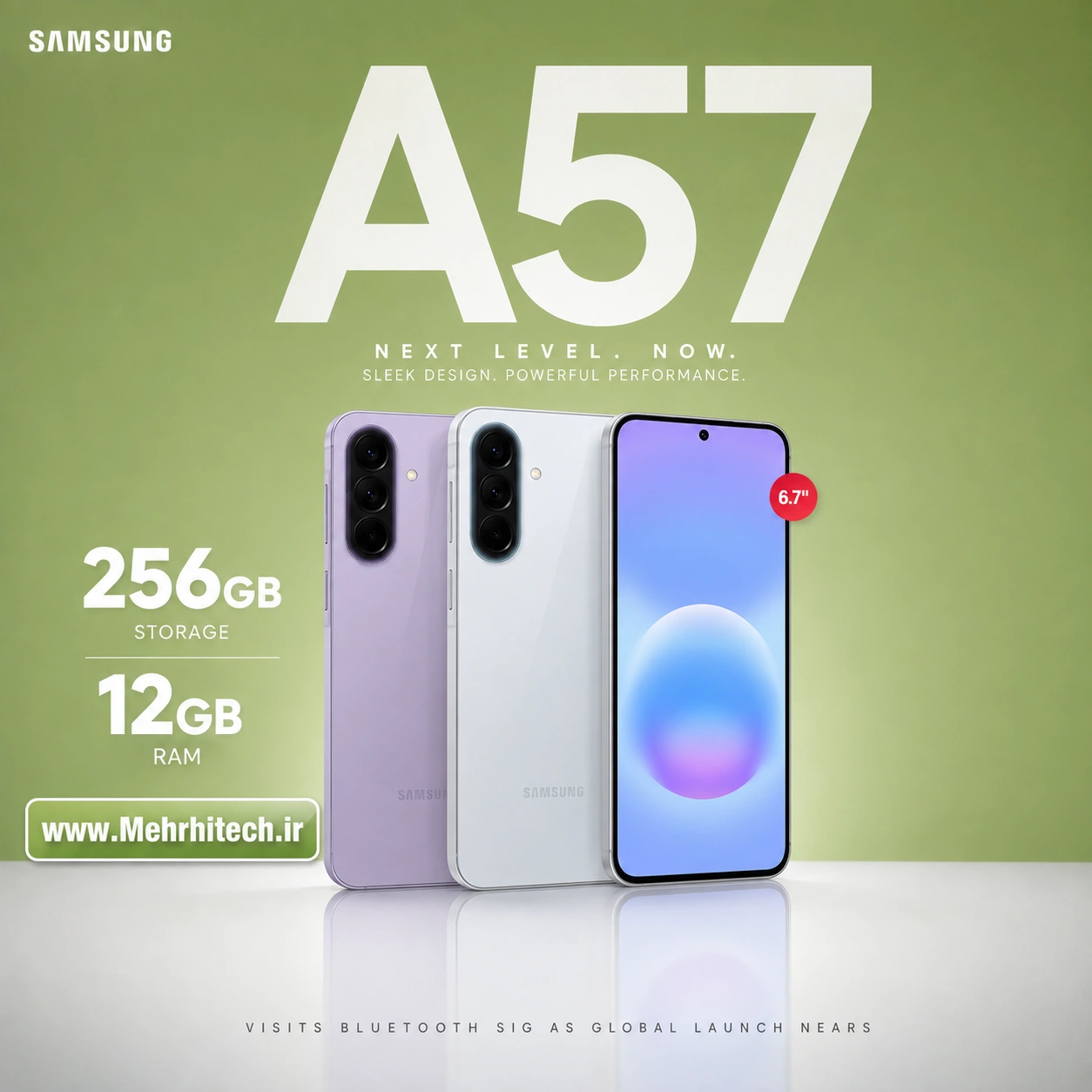 گوشی موبایل سامسونگ مدل Galaxy A57 5G ظرفیت 256 گیگابایت رم 12 گیگابایت