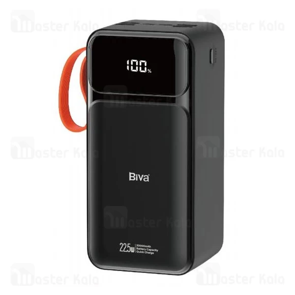 پاوربانک بیوا Biva BP-052 ظرفیت 50000 میلیآمپر ساعت | شارژ سریع 22.5 وات، کابل داخلی و نمایشگر دیجیتال