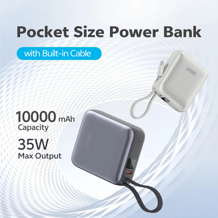 پاوربانک مگنتی کیو سی وای QCY PBW10A ظرفیت 10000 میلیآمپر ساعت | شارژ سریع 22.5 وات و شارژ بیسیم 15 وات