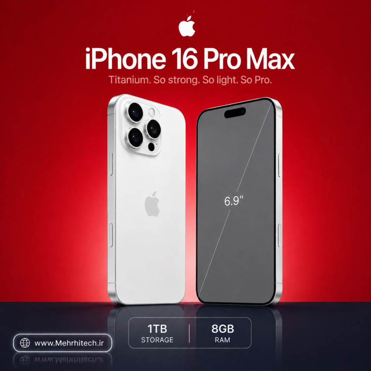 گوشی موبایل اپل مدل iPhone 16 Pro Max ظرفیت 1 ترابایت رم 8 گیگابایت | نات اکتیو با گارانتی