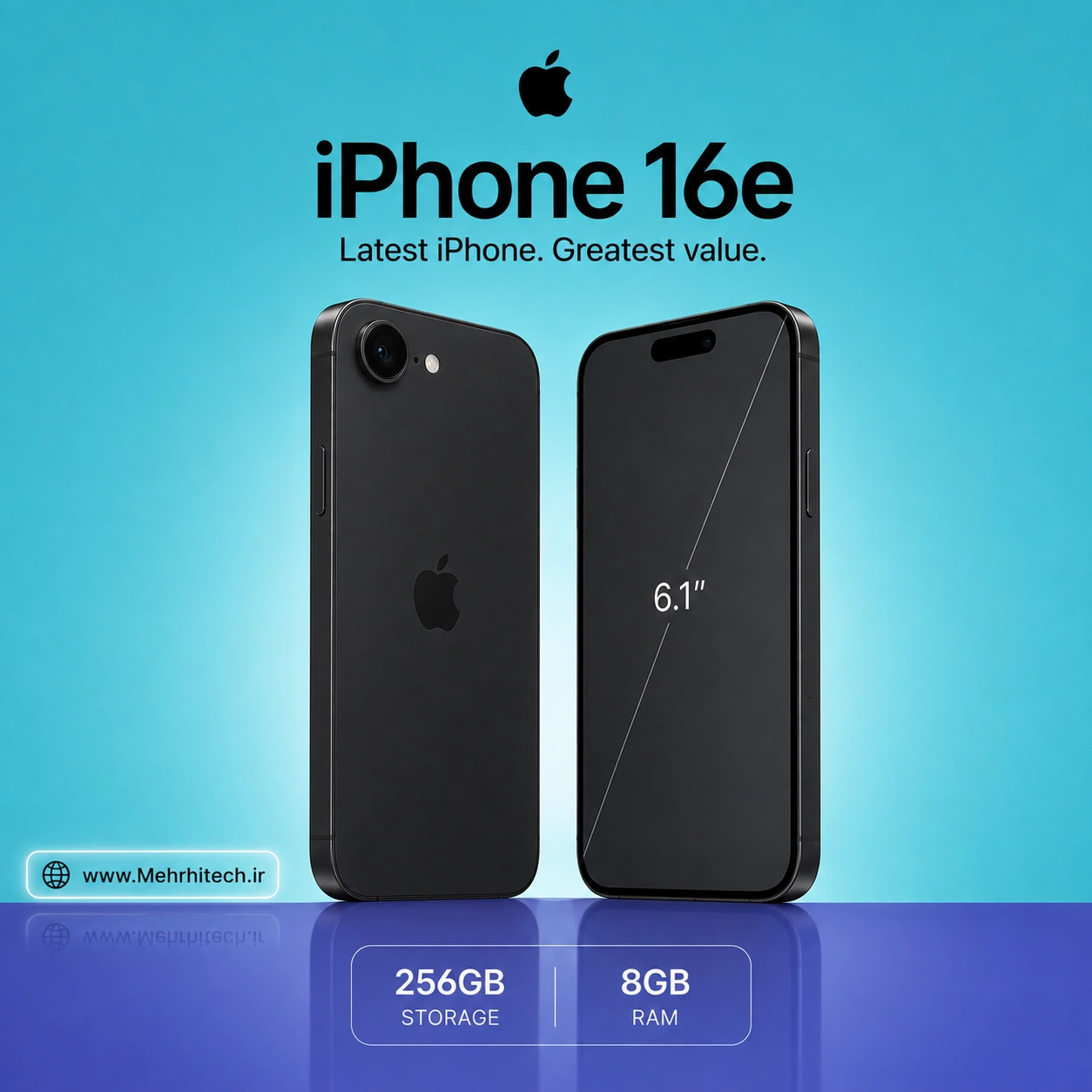 گوشی موبایل اپل مدل iPhone 16e ظرفیت 256 گیگابایت رم 8 گیگابایت | نات اکتیو با گارانتی