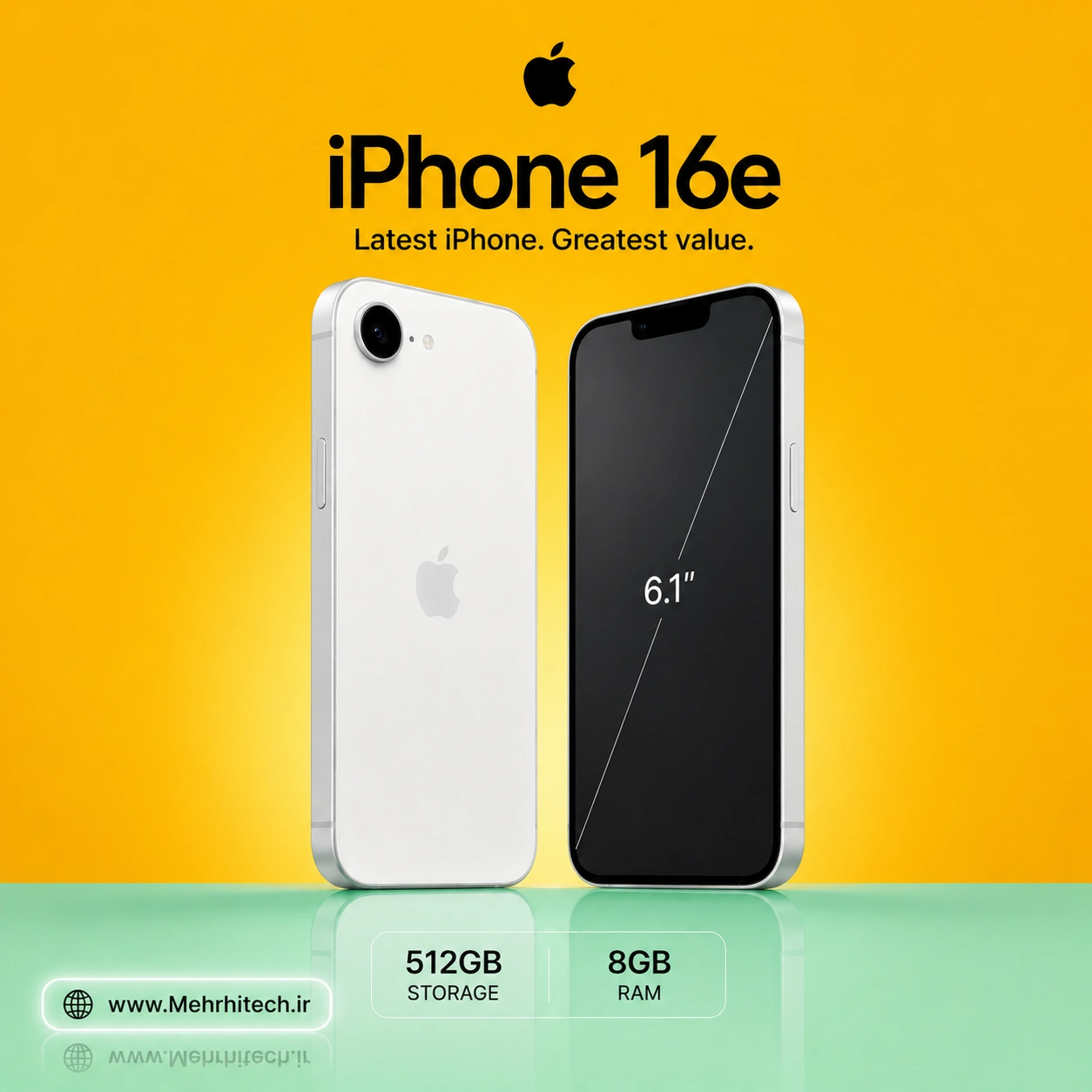 گوشی موبایل اپل مدل iPhone 16e ظرفیت 512 گیگابایت رم 8 گیگابایت | نات اکتیو با گارانتی