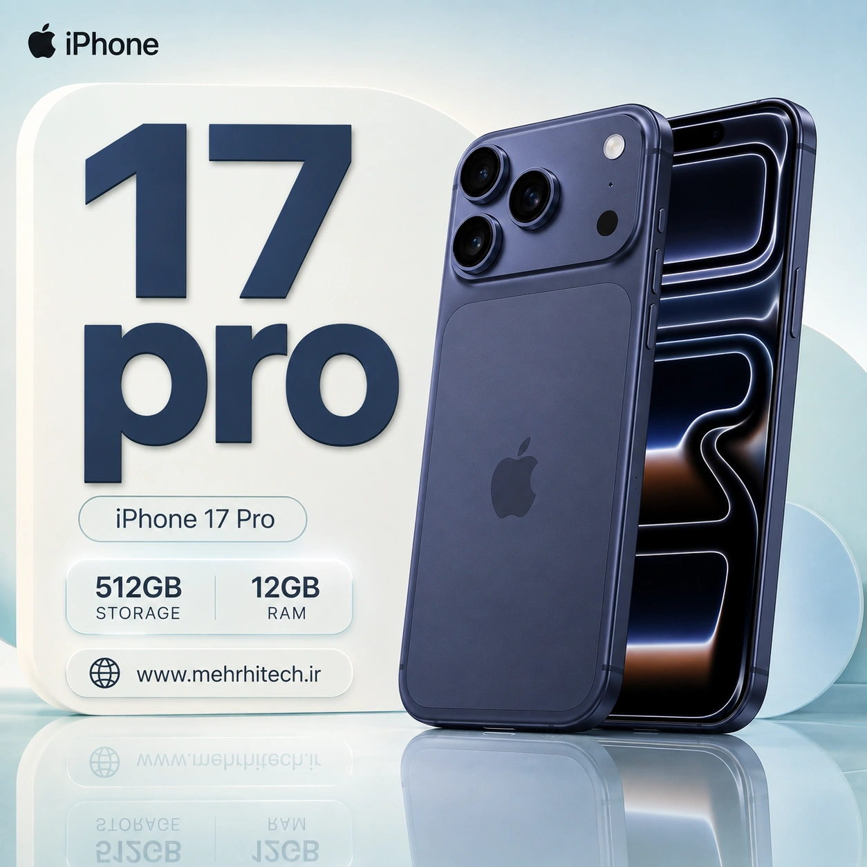 گوشی موبایل اپل مدل iPhone 17 Pro ظرفیت 512 گیگابایت رم 12 گیگابایت | نات اکتیو با گارانتی