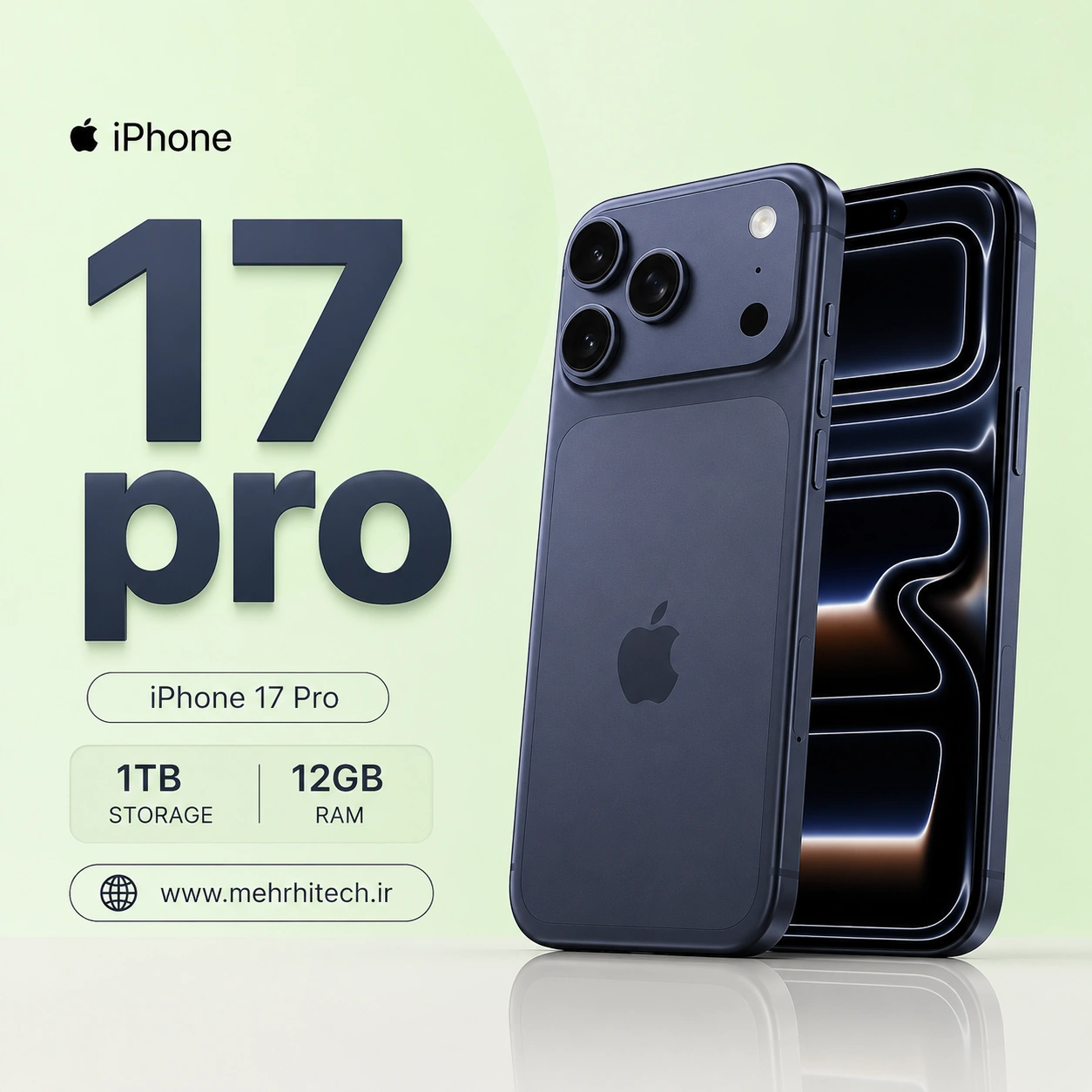 گوشی موبایل اپل مدل iPhone 17 Pro ظرفیت 1 ترابایت رم 12 گیگابایت | نات اکتیو با گارانتی