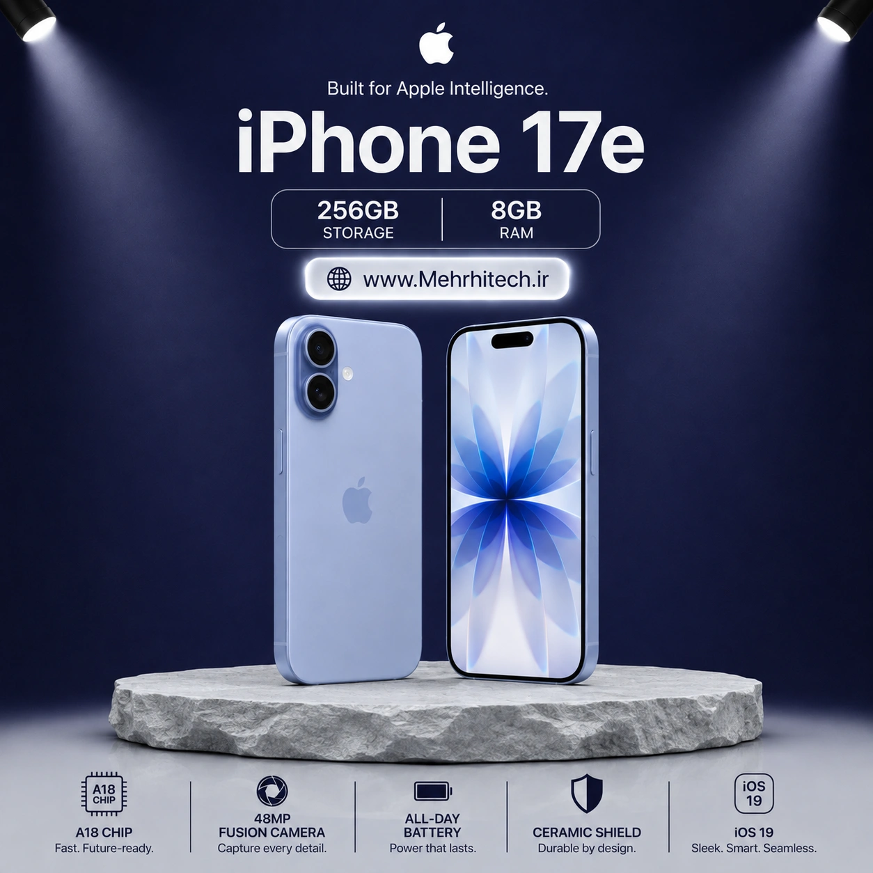 گوشی موبایل اپل مدل iPhone 17e ظرفیت 256 گیگابایت رم 8 گیگابایت | نات اکتیو با گارانتی
