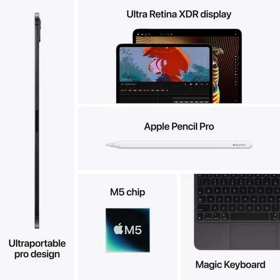 تبلت اپل مدل iPad Pro 13-inch M5 2025 Wi-Fi ظرفیت 1 ترابایت رم 16 گیگابایت