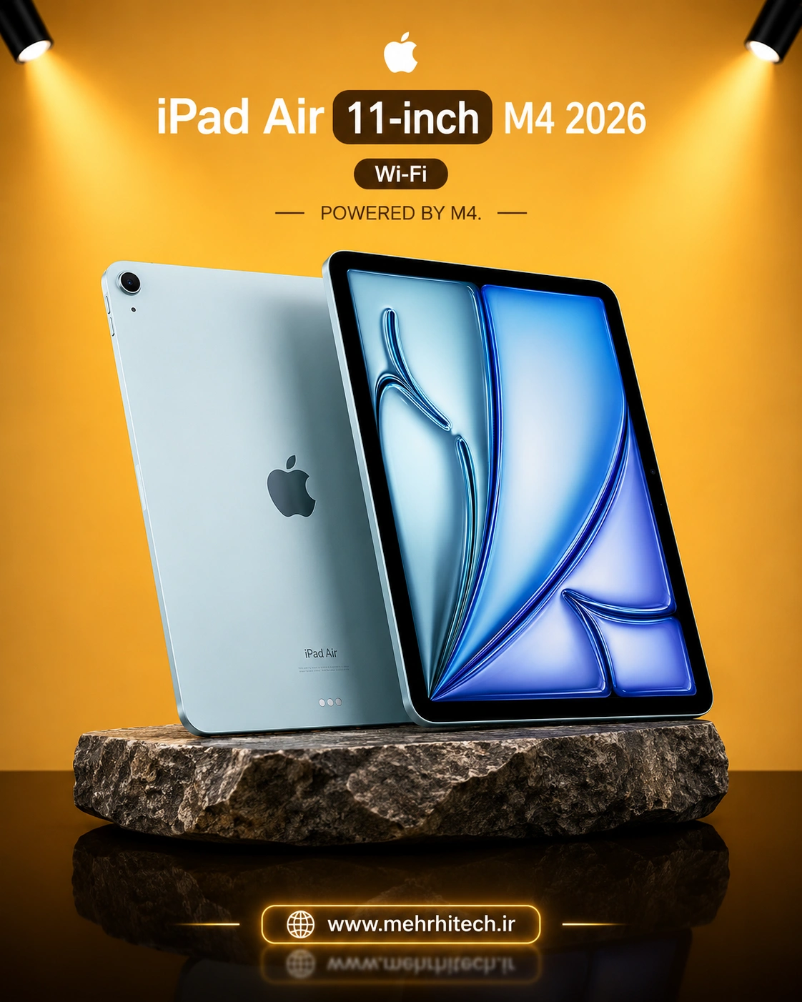 تبلت اپل مدل iPad Air 11-inch M4 2026 Wi-Fi ظرفیت 128 گیگابایت رم 12 گیگابایت