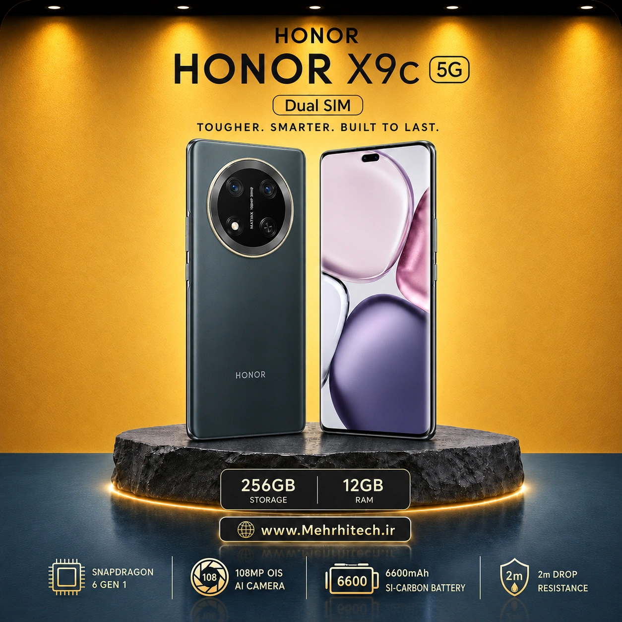 گوشی موبایل آنر مدل HONOR X9c 5G دو سیم کارت ظرفیت 256 گیگابایت و رم 12 گیگابایت
