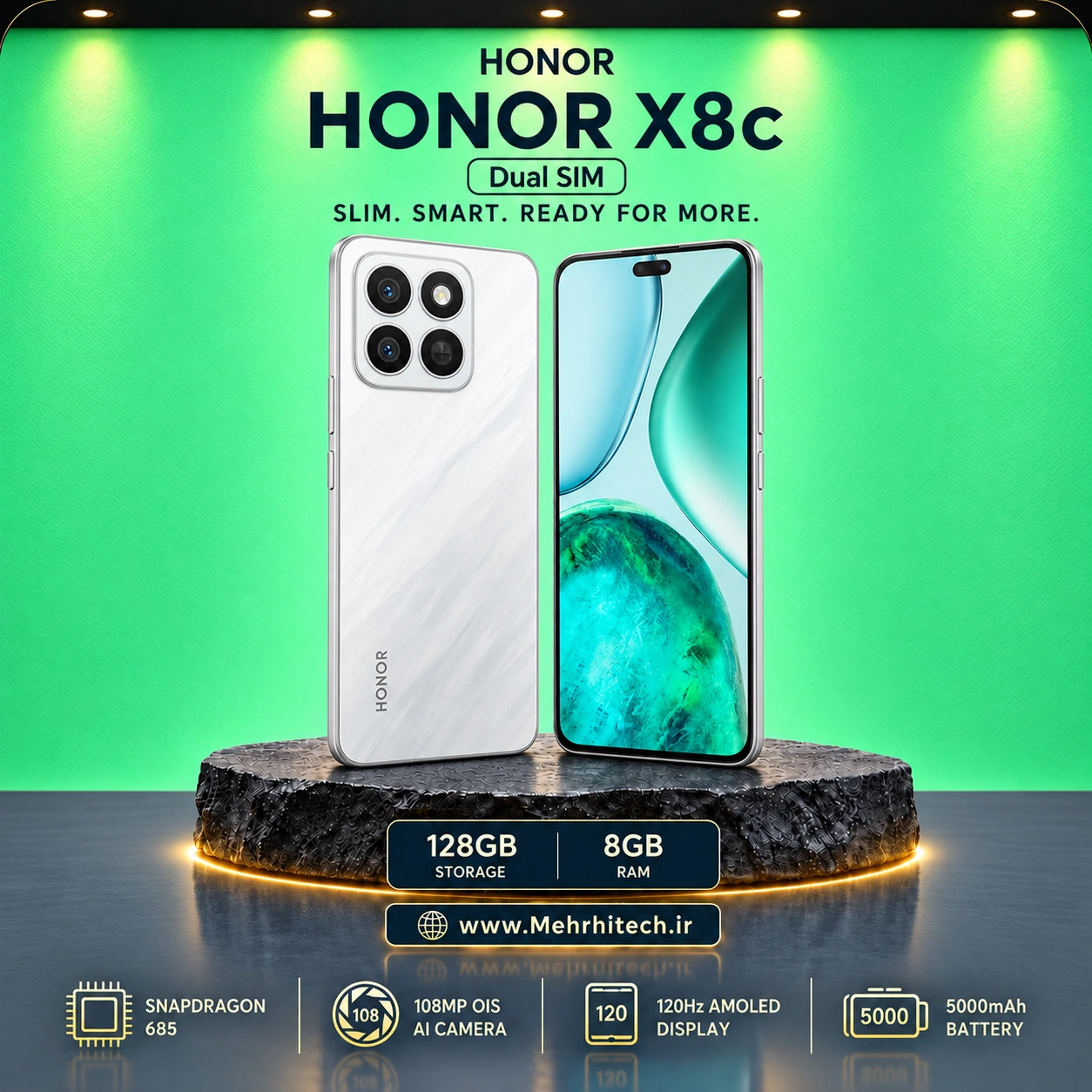 گوشی موبایل آنر مدل HONOR X8c دو سیم کارت ظرفیت 128 گیگابایت و رم 8 گیگابایت