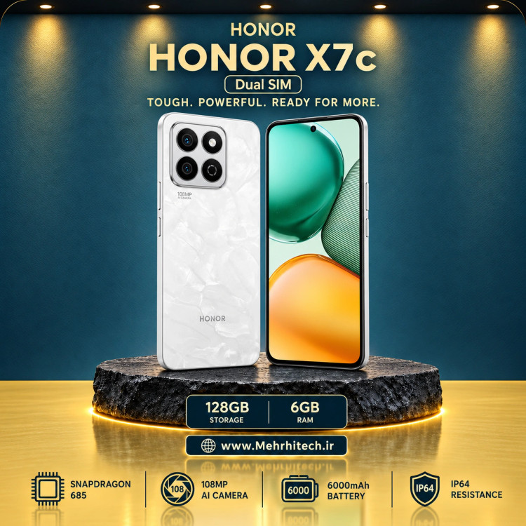 گوشی موبایل آنر مدل HONOR X7c دو سیم کارت ظرفیت 128 گیگابایت و رم 6 گیگابایت