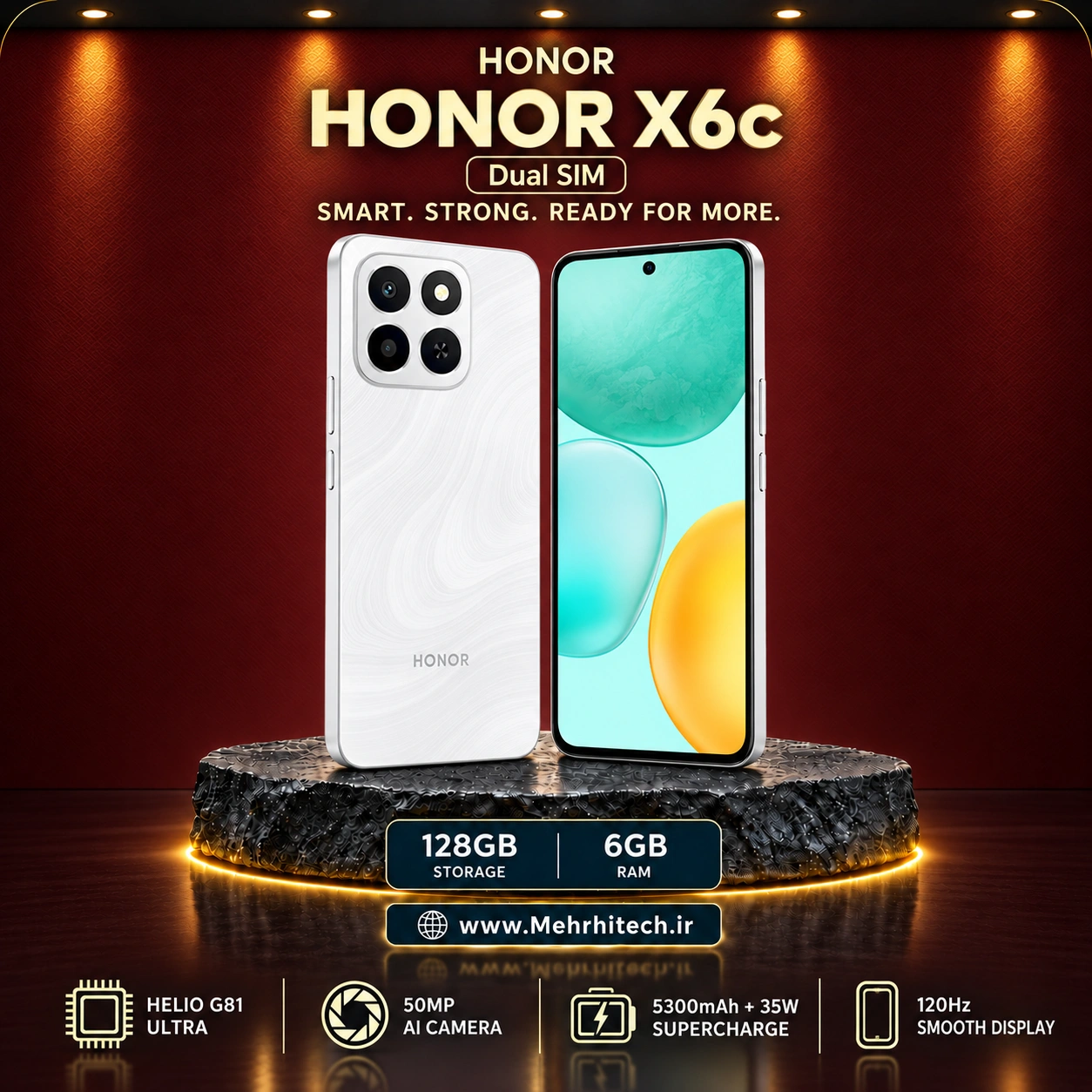 گوشی موبایل آنر مدل HONOR X6c دو سیم کارت ظرفیت 128 گیگابایت و رم 6 گیگابایت