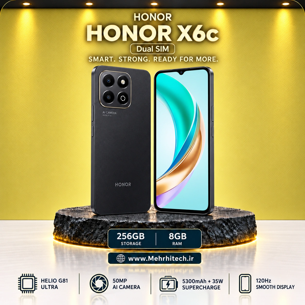 گوشی موبایل آنر مدل HONOR X6c دو سیم کارت ظرفیت 256 گیگابایت و رم 8 گیگابایت