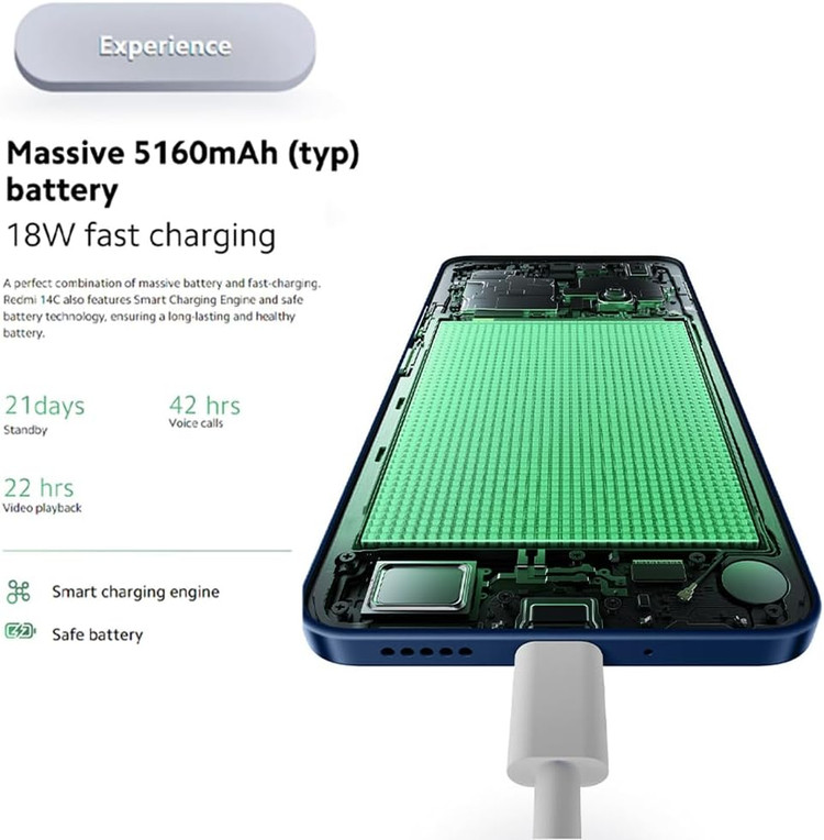 گوشی موبایل شیائومی مدل Redmi 14C 4G دو سیم کارت ظرفیت 256 گیگابایت و رم 8 گیگابایت