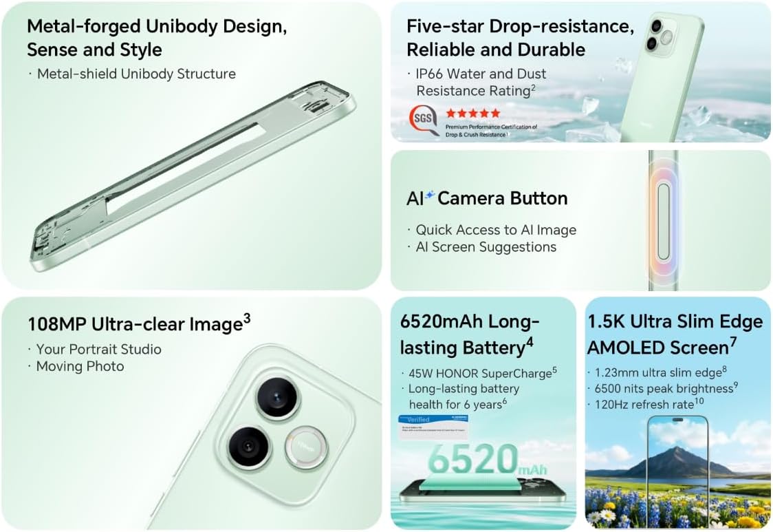 گوشی موبایل آنر مدل HONOR 600 Lite 5G دو سیم کارت ظرفیت 128 گیگابایت و رم 8 گیگابایت