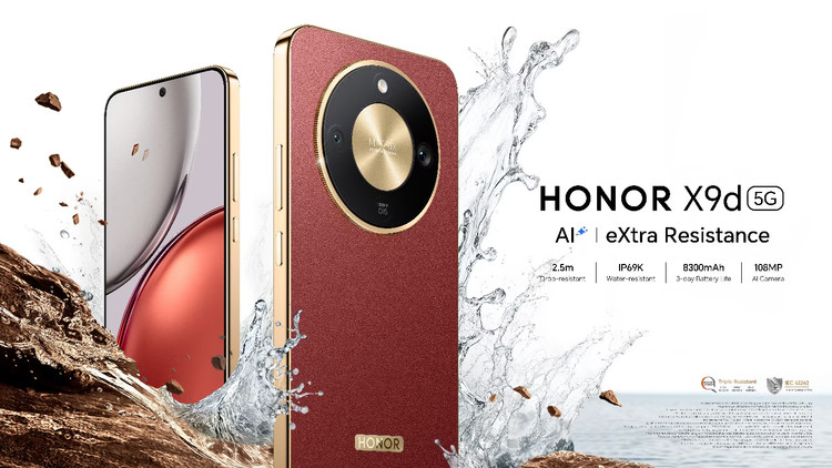گوشی موبایل آنر مدل HONOR X9d 5G دو سیم کارت ظرفیت 256 گیگابایت و رم 12 گیگابایت