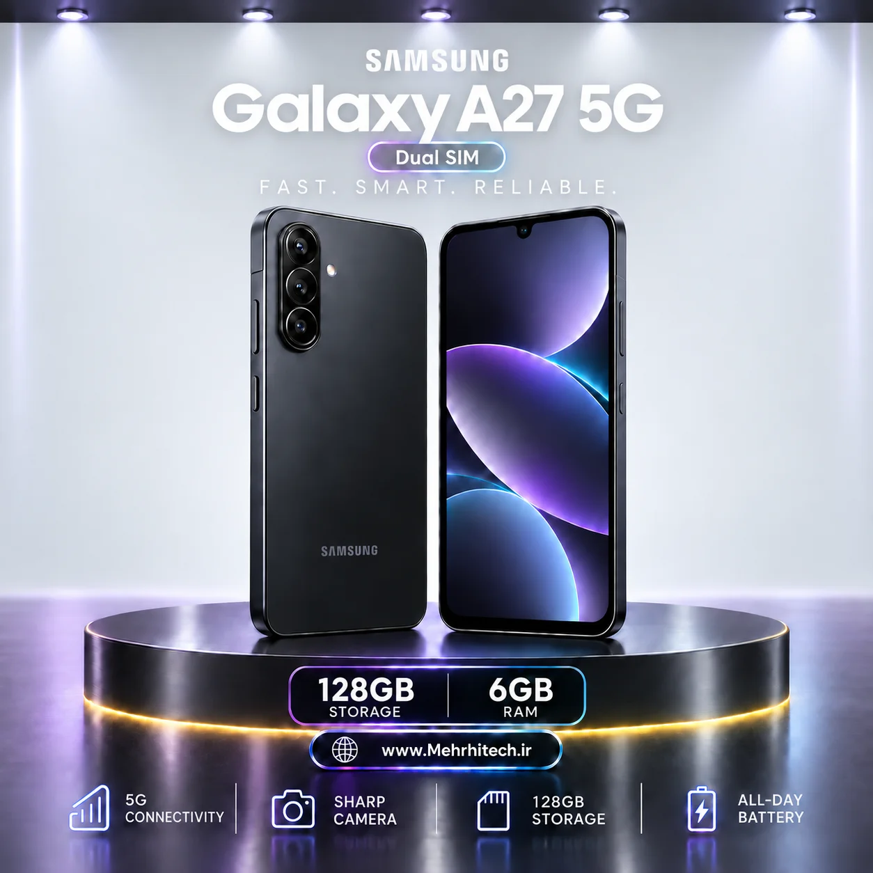 گوشی موبایل سامسونگ مدل Samsung Galaxy A27 5G دو سیم کارت ظرفیت 128 گیگابایت و رم 6 گیگابایت
