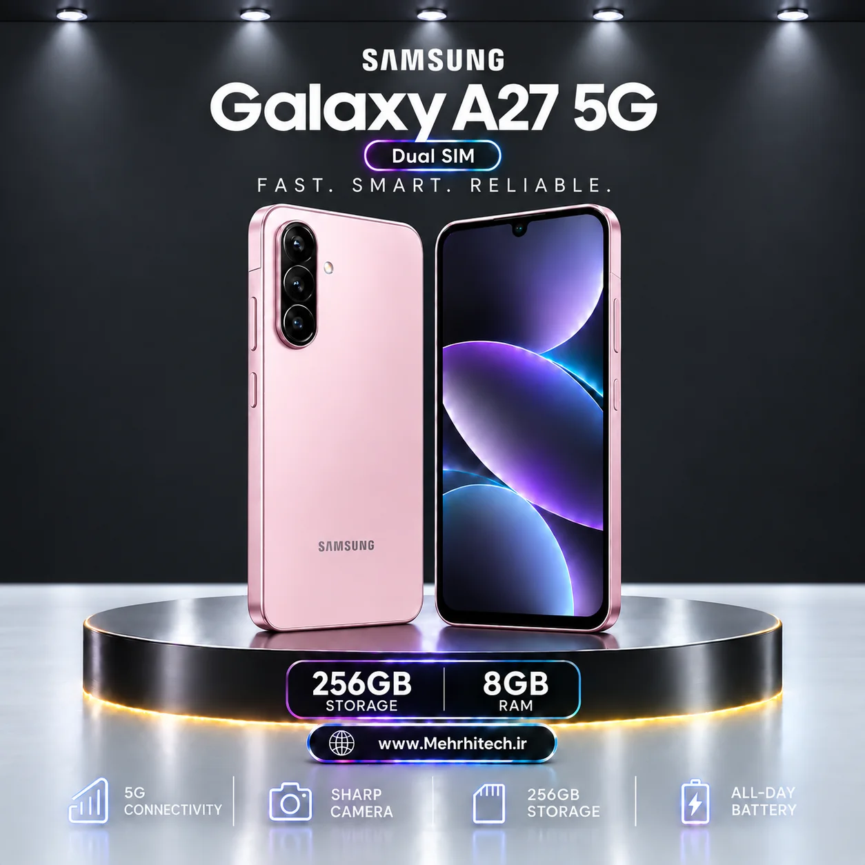 گوشی موبایل سامسونگ مدل Samsung Galaxy A27 5G دو سیم کارت ظرفیت 256 گیگابایت و رم 8 گیگابایت