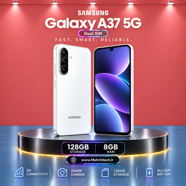 گوشی موبایل سامسونگ مدل Samsung Galaxy A37 5G دو سیم کارت ظرفیت 128 گیگابایت و رم 8 گیگابایت