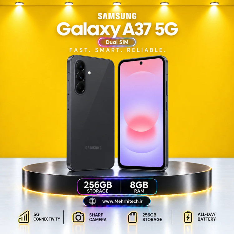 گوشی موبایل سامسونگ مدل Samsung Galaxy A37 5G دو سیم کارت ظرفیت 256 گیگابایت و رم 8 گیگابایت